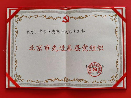抓牢黨建“紅鑰匙”，凝心聚力譜新篇——宛平城地區黨工委榮獲北京市先進基層黨組織稱號